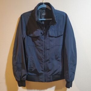 DKNY Men's Navy Blue Bomber / Windbreaker Jacket